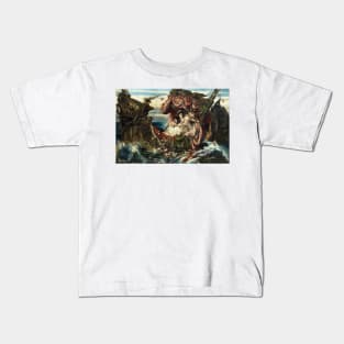 The Shipwreck of Agrippina by Gustav Wertheimer Kids T-Shirt